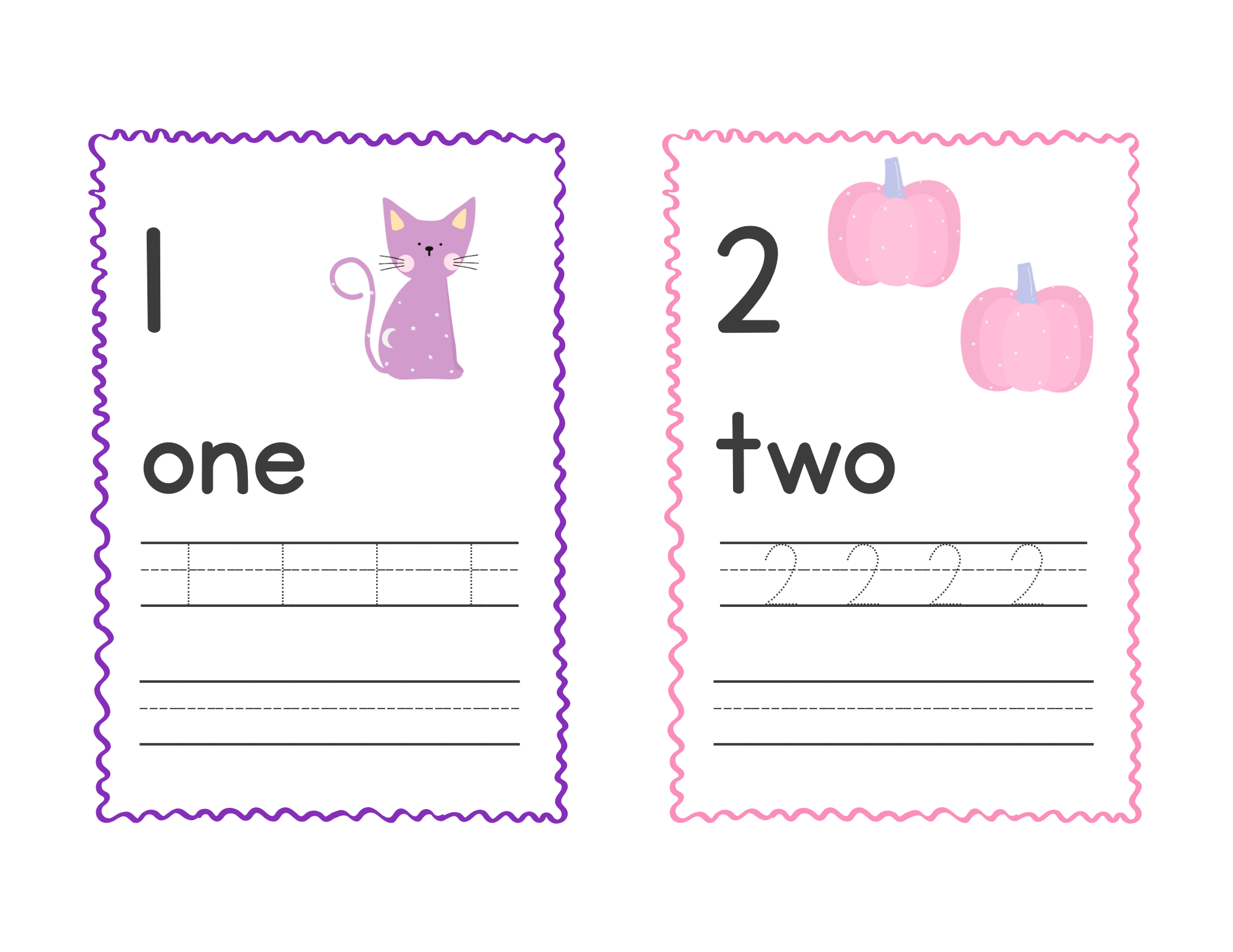 number 1-2 tracing worksheet