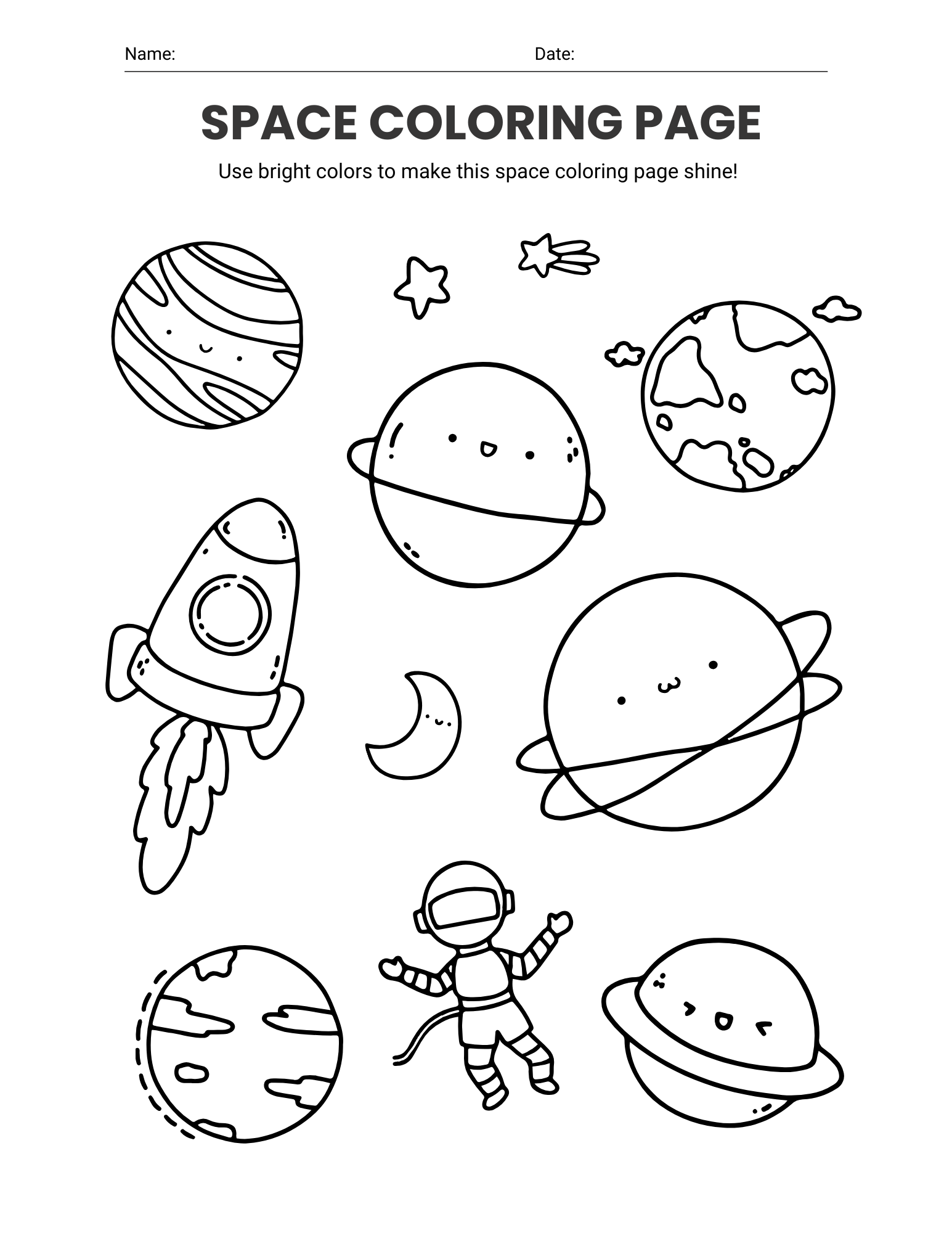 planets coloring