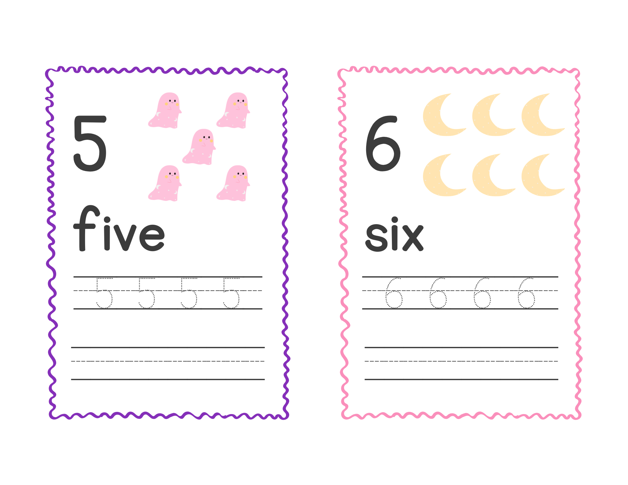 number 5-6 tracing worksheet