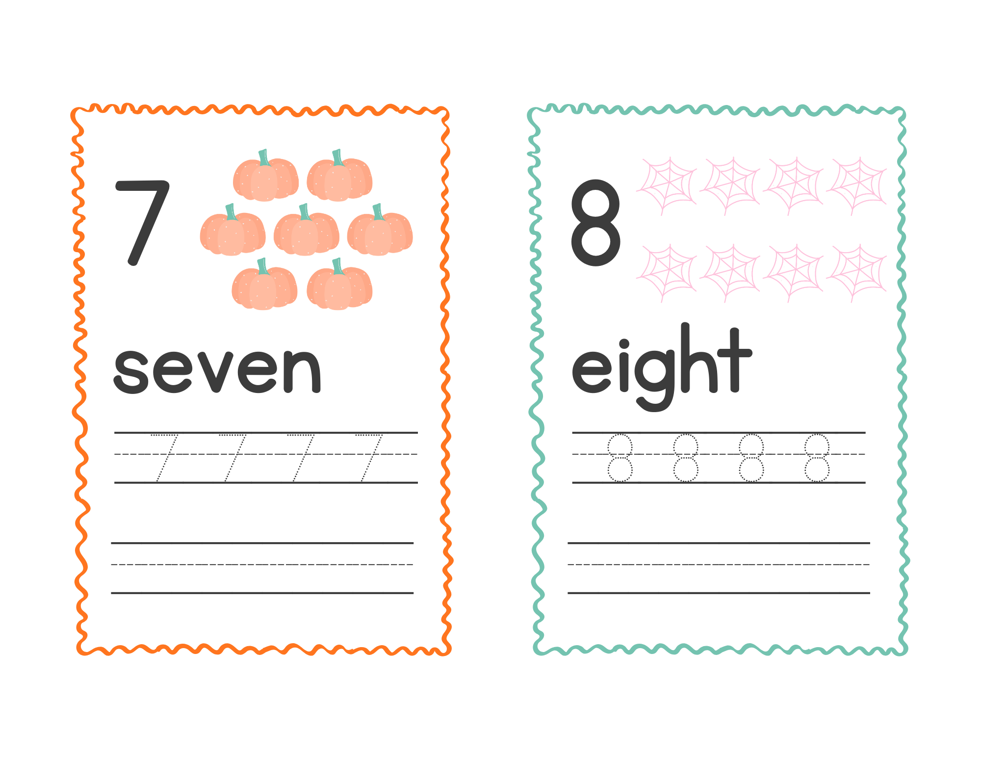 number 7-8 tracing worksheet
