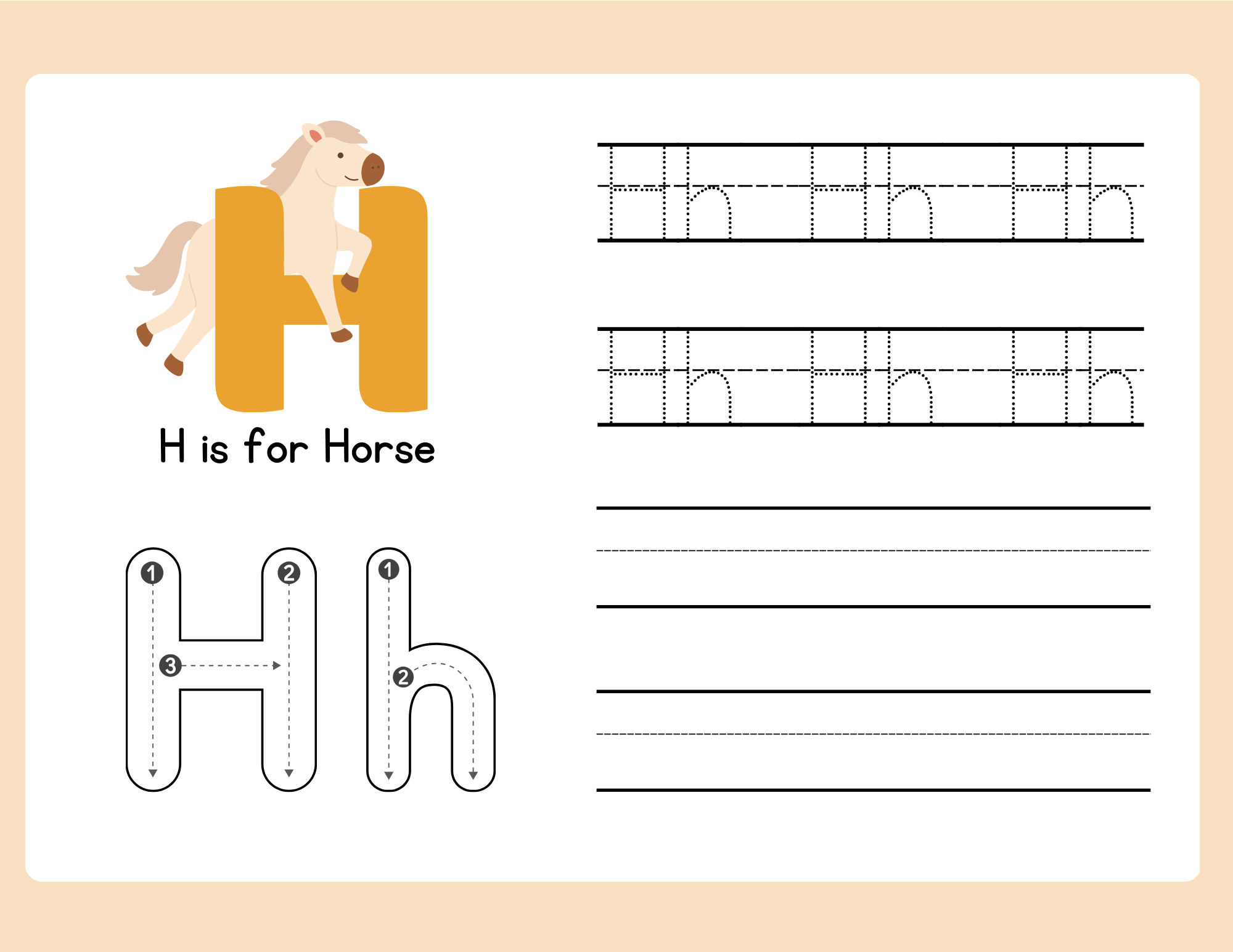 h for horse