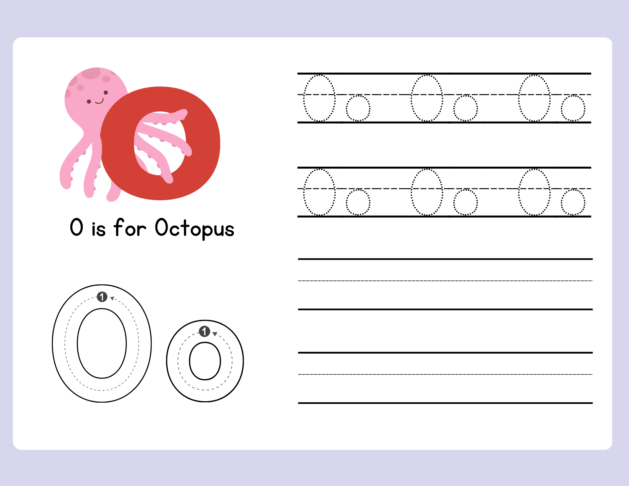 o for octopus