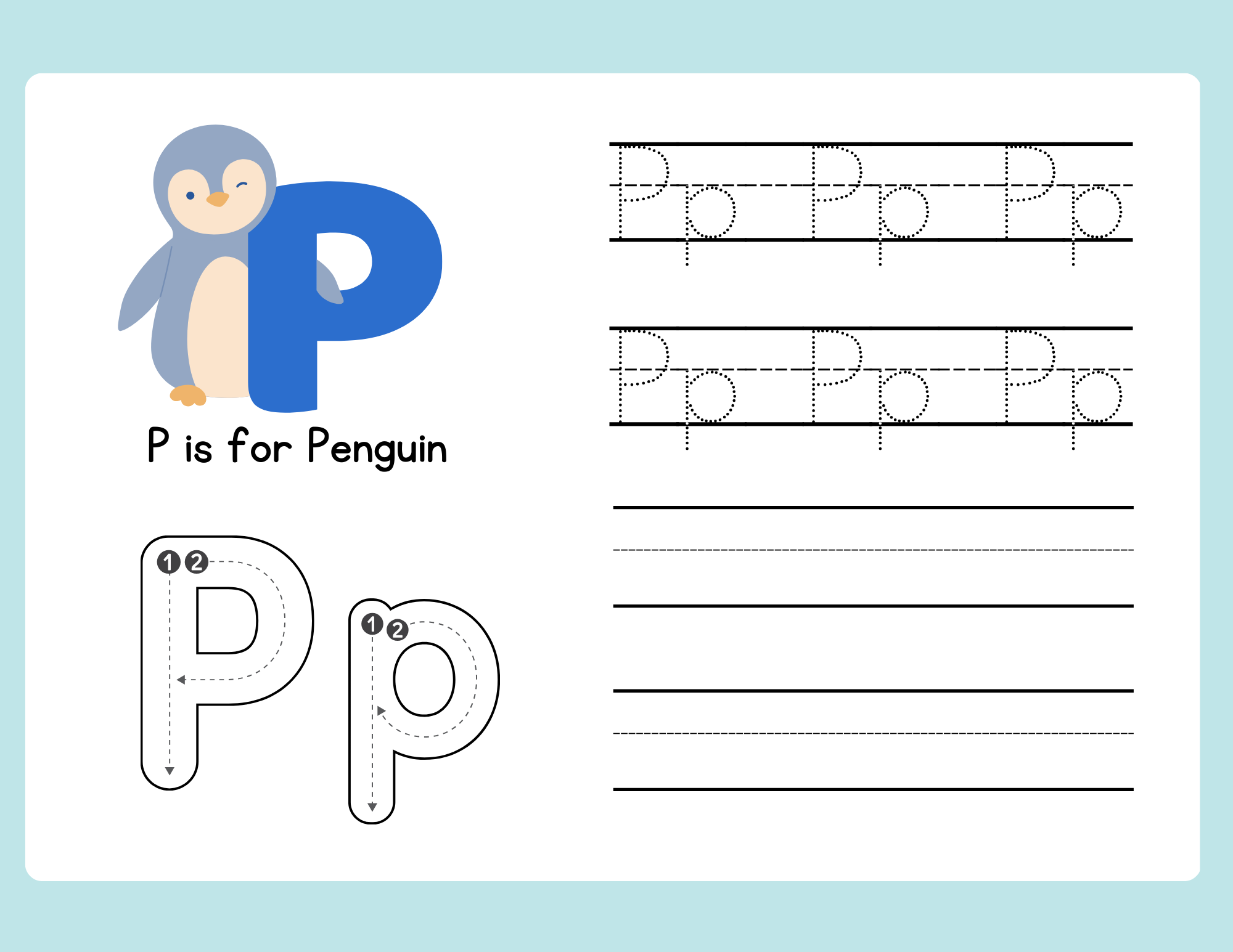 p for penguin