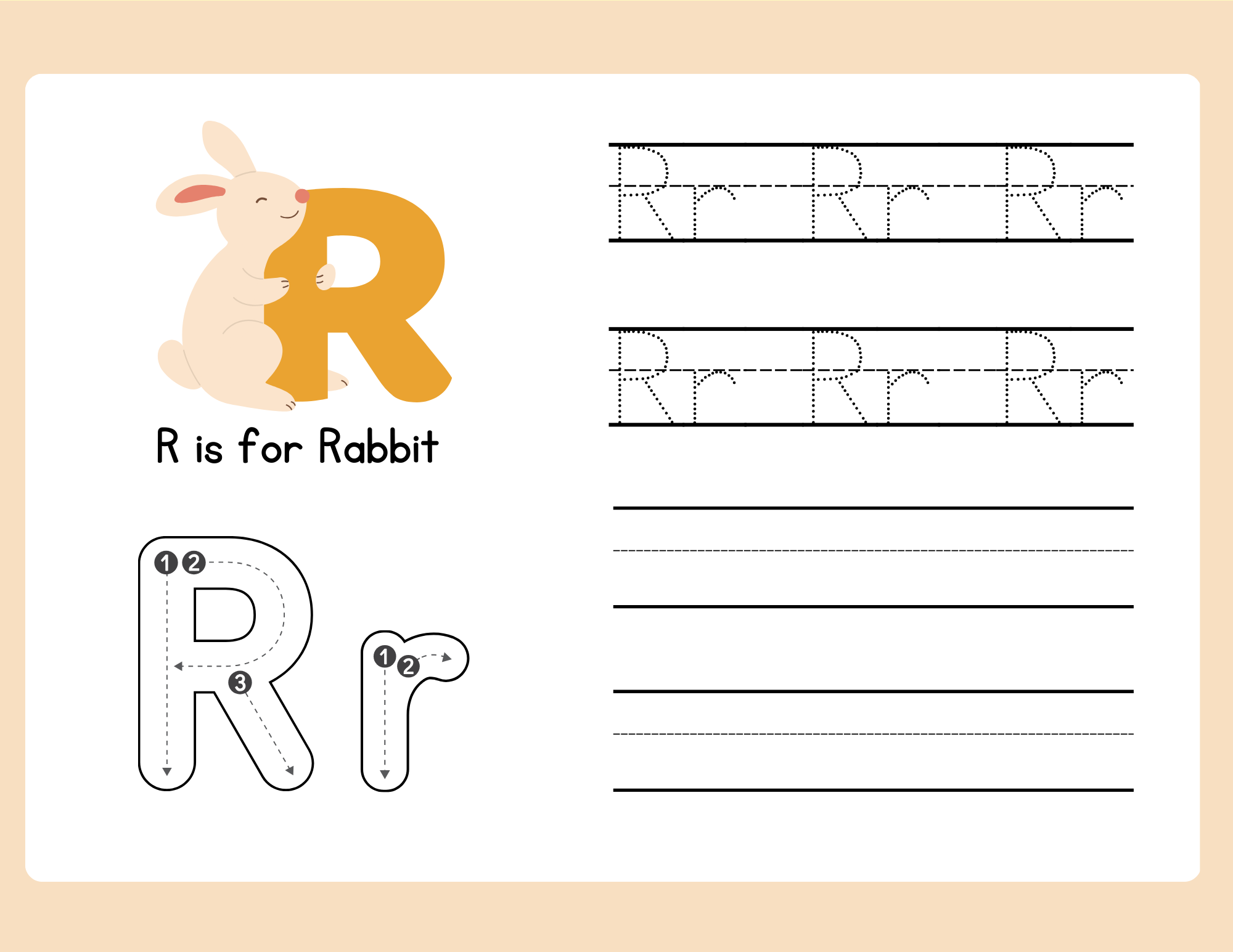 r for rabbit