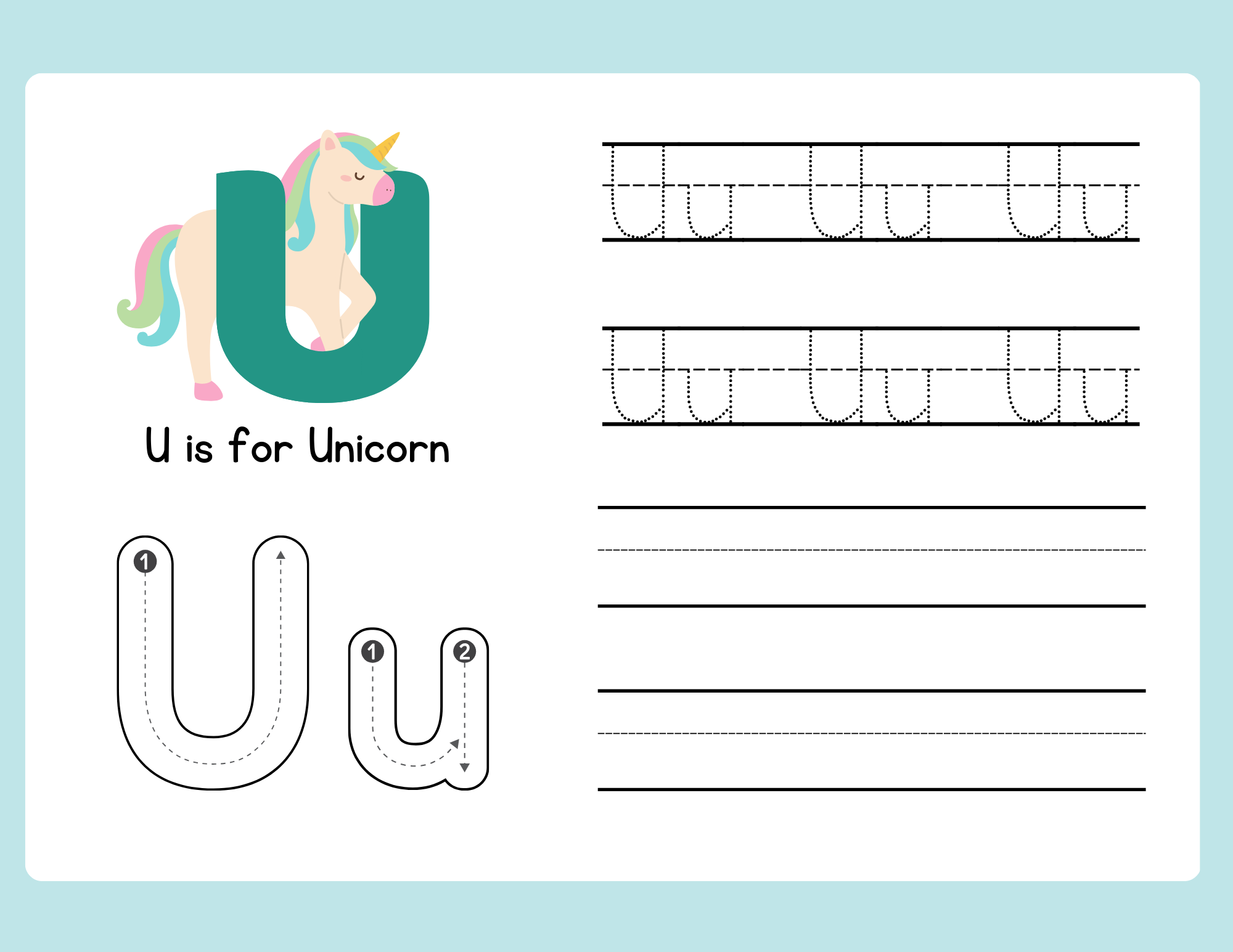 u for unicorn